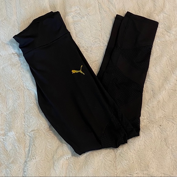 Puma Pants - Puma Black Mesh Leggings Size M
